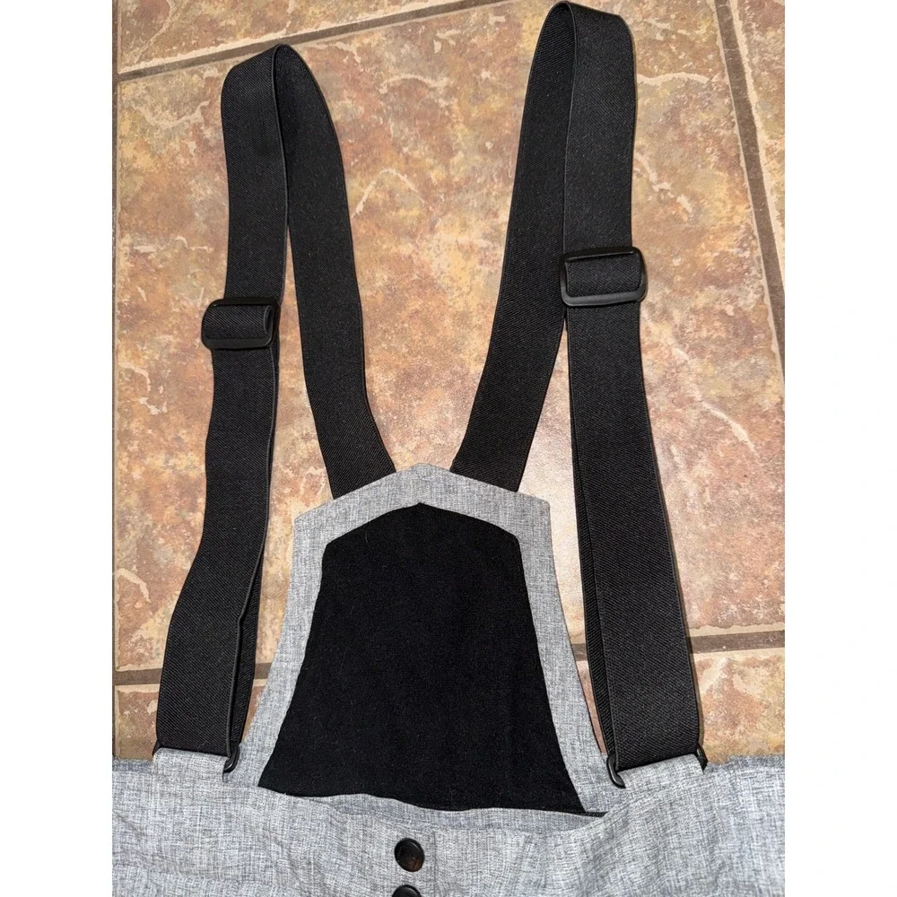 Killtec Womens Grey Heather Ski Pants Snow Bibs Suspenders Size 8 Winter Snow - Picture 6 of 13